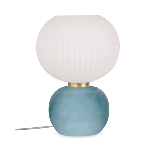 Lampe Adonis gm bleu givré D25 H35cm